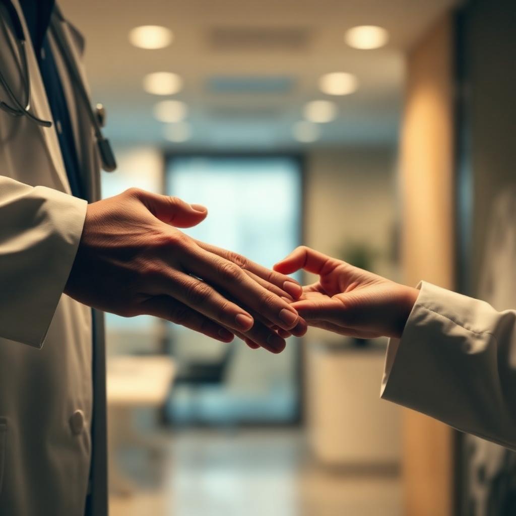 Médico nefrologista acolhendo paciente em consulta humanizada